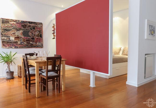 Sala comunicando-se em uma sala de estar de estilo contemporâneo